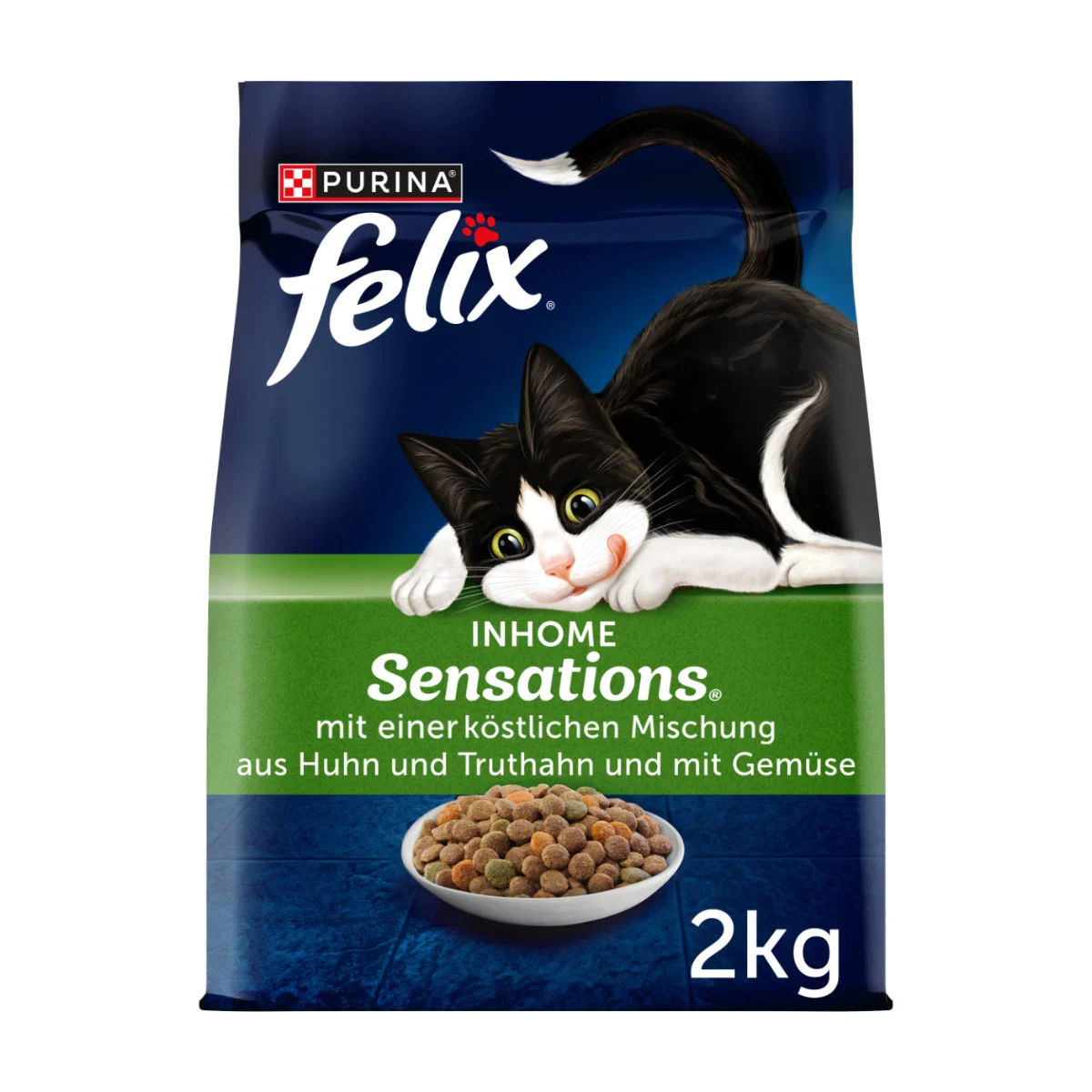 FELIX Inhome Sensations für Hauskatzen Huhn & Gemüse