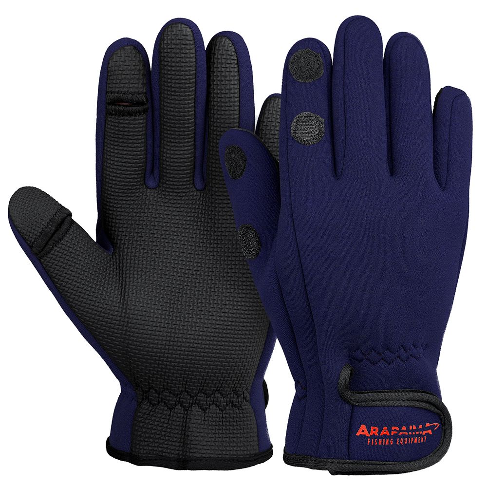 Arapaima Fishing Equipment Navy Neopren Angelhandschuhe