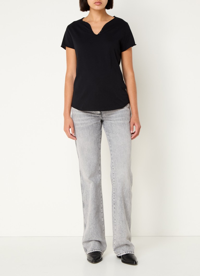 Tricou tunisian Zadig&Voltaire cu imprimeu pe spate.