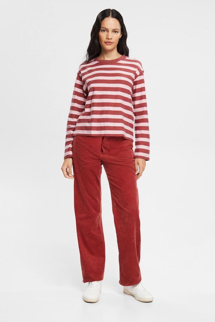Gestreiftes Longsleeve, 100% Baumwolle