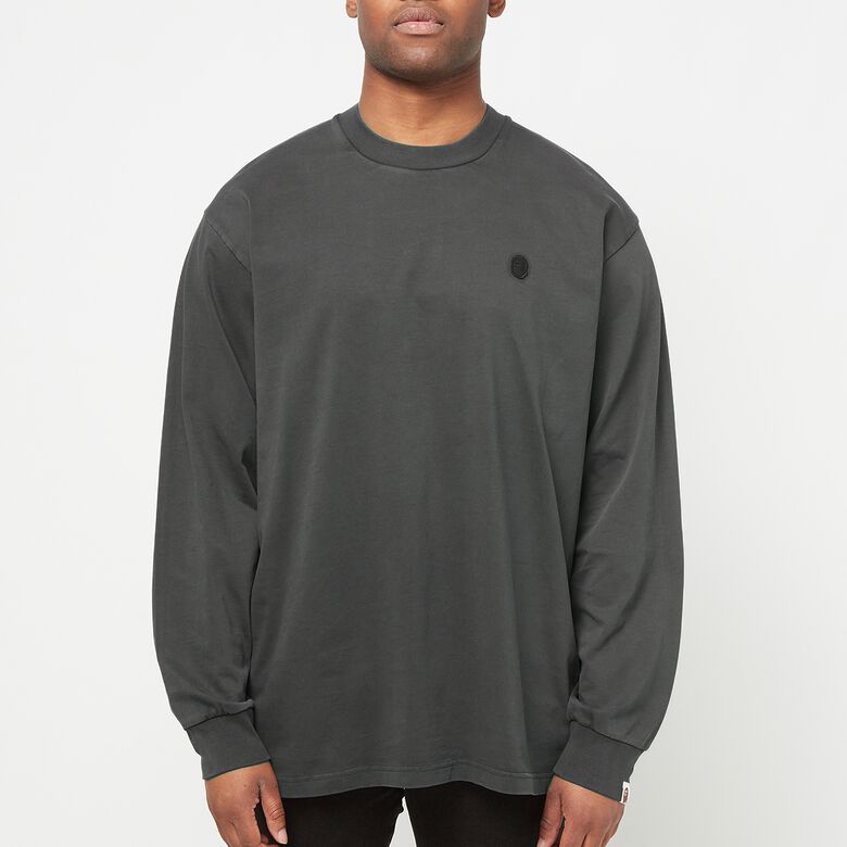A Bathing Ape Ape Head One Point Garment Dyed Longsleeve M Black