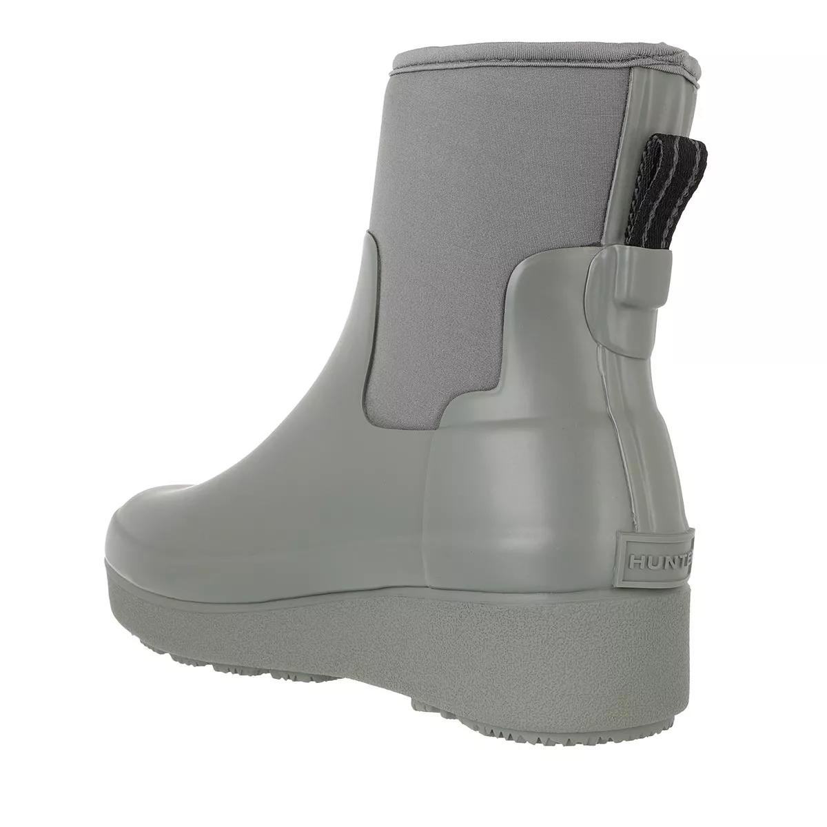 HUNTER Stiefeletten grau Regenstiefel