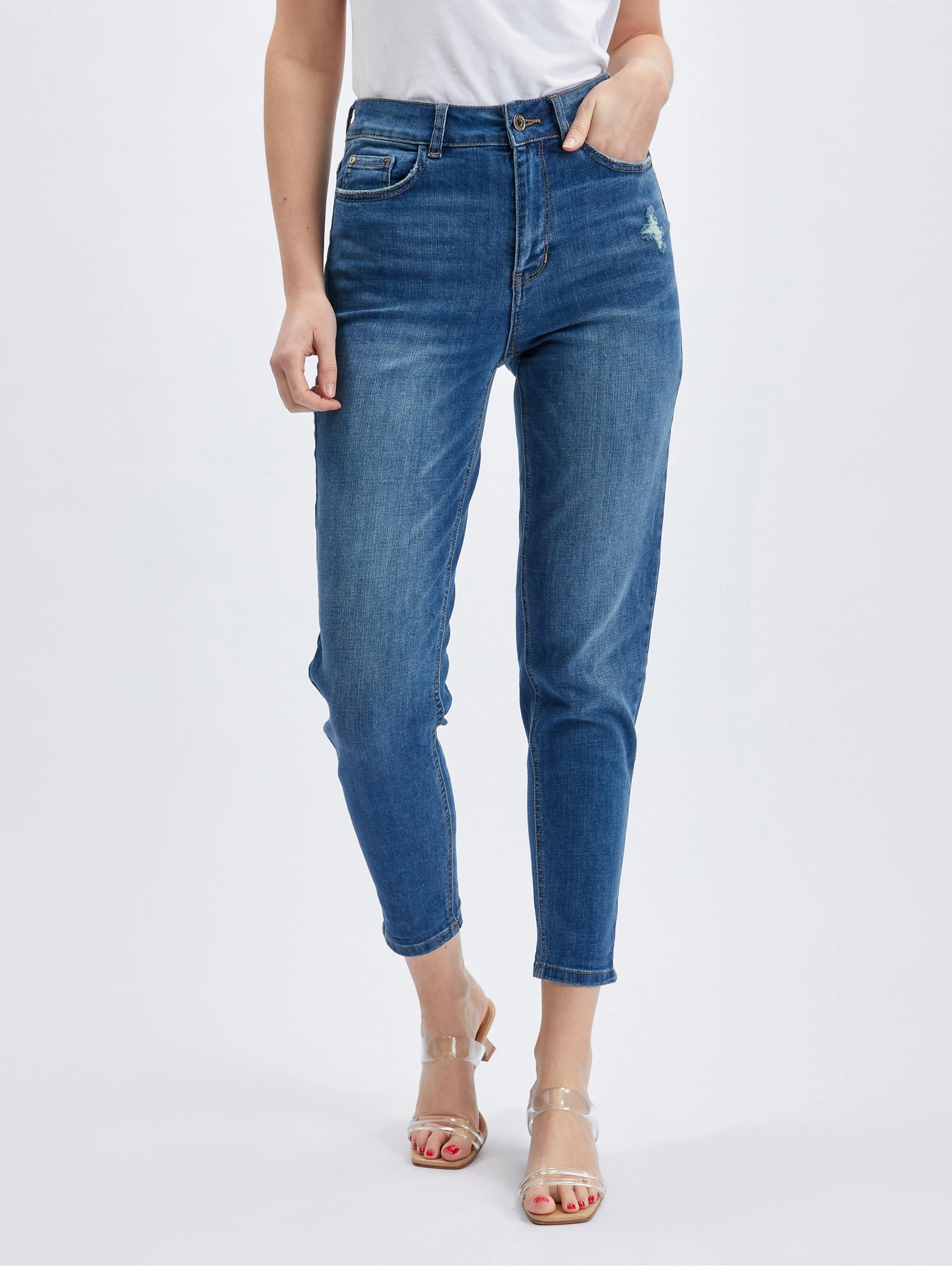 Dunkelblaue Mom-Jeans für Damen ORSAY