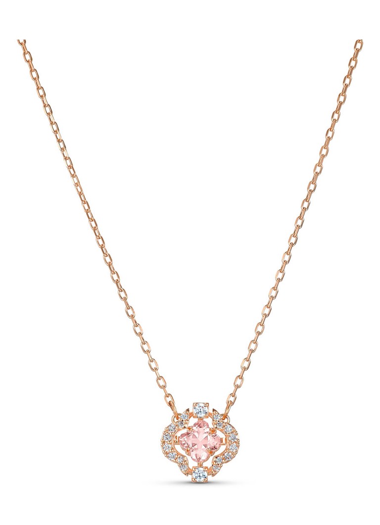 Swarovski necklace with pendant and crystal