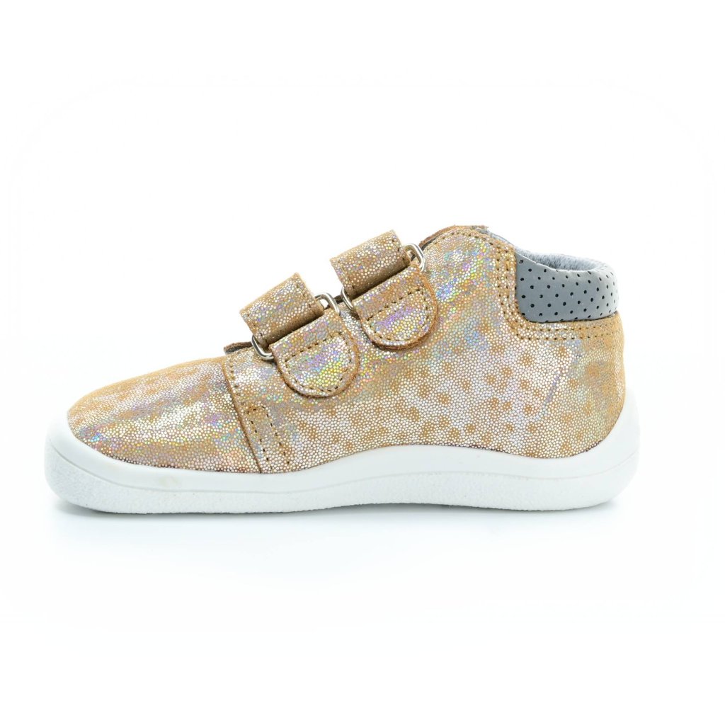 Beda Bella mit Membran und Hinterkappe (BF 0001/W/M/OP) goldene Barfuß-Stiefeletten