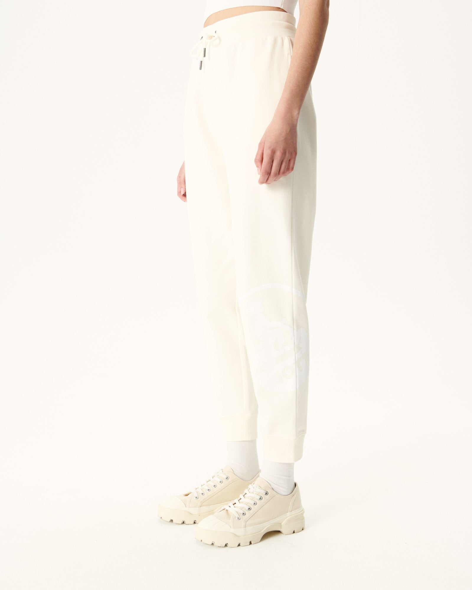 Jogpant femme en coton biologique Ecru Soledad