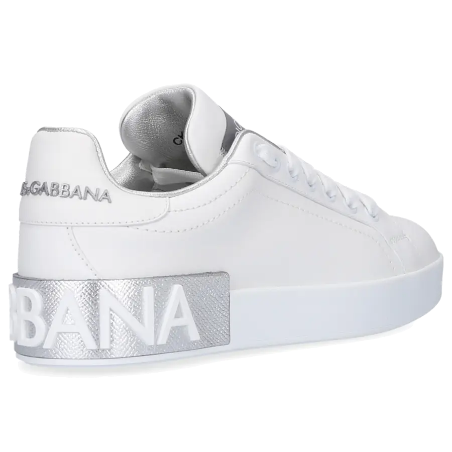 Dolce & Gabbana - Sneaker low PORTOFINO Nappaleder - weiß