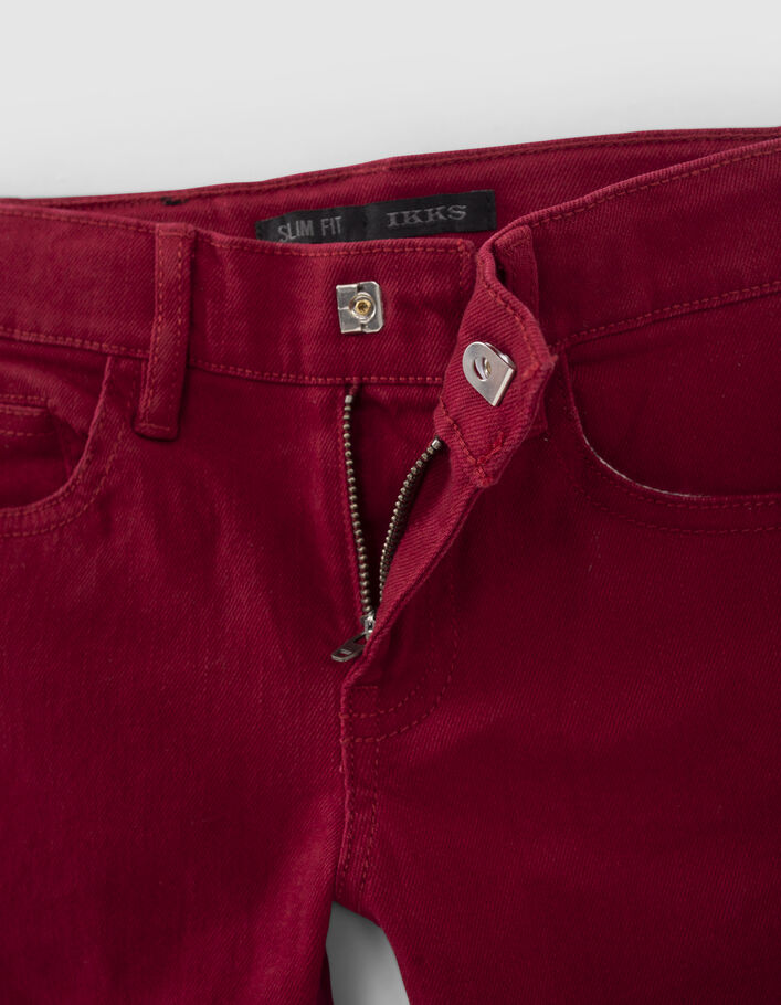 Jean SLIM rouge foncé upcyclé garçon