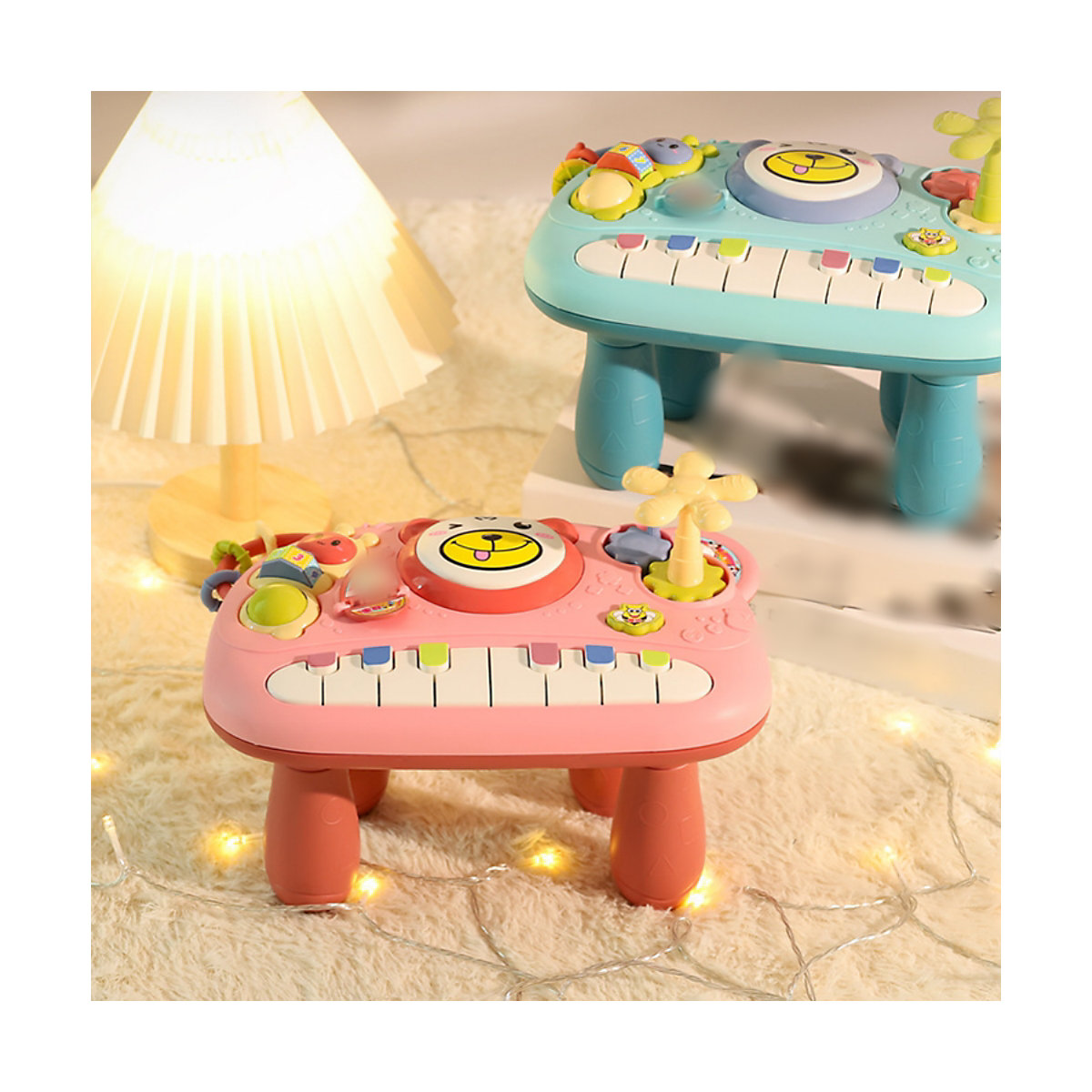 Elektronische Tastatur für Kinder Multifunktionale Interessenentwicklung Interaktive Eltern-Kind-Spiele mit Musik/Vokalisation