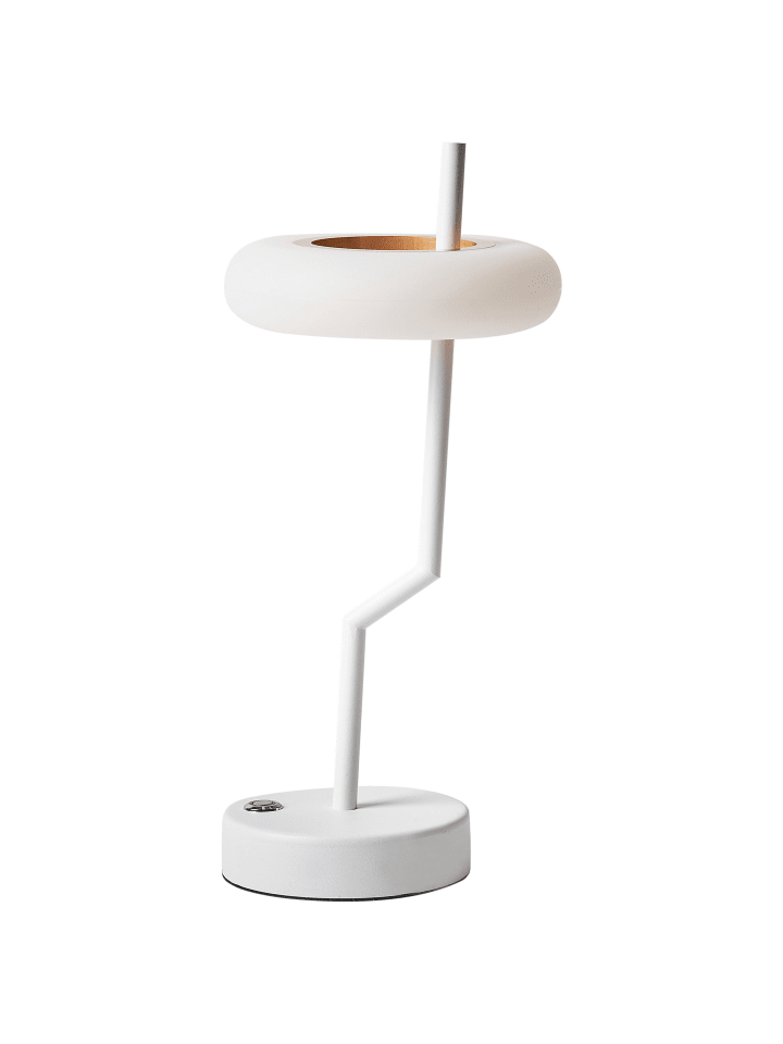 Beliani Tischleuchten ALVIELA in Weiß/Heller Holzfarbton - (W) 16 x (H) 36 x (L) 16 cm günstig kaufen onesize