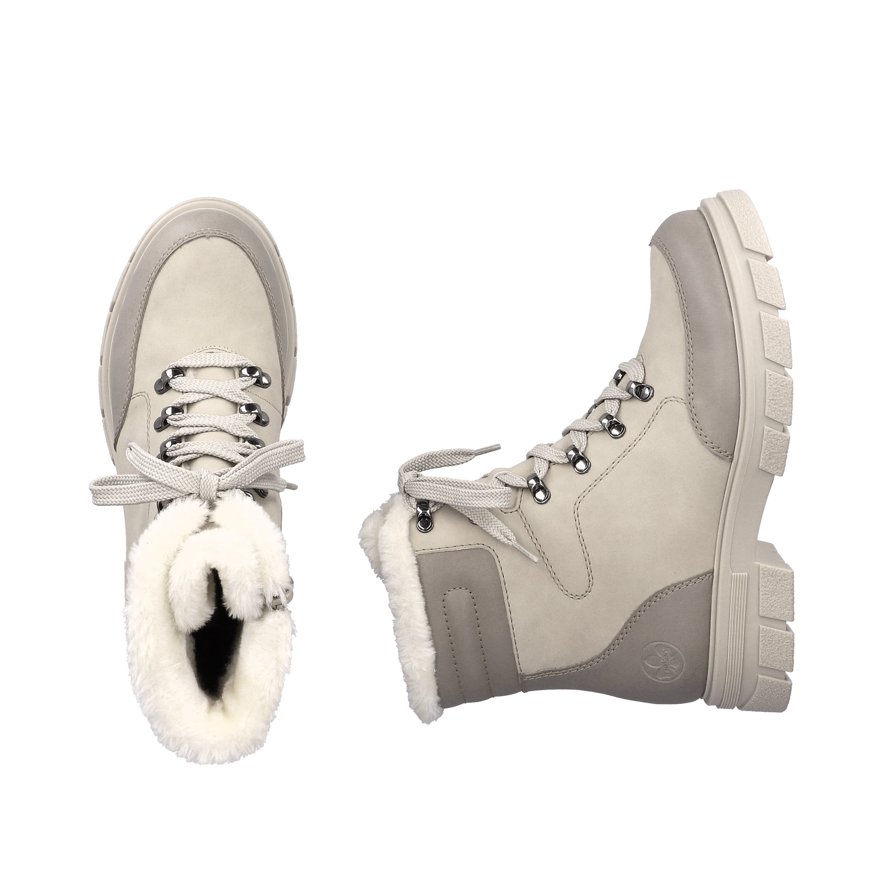 Rieker Damen Schnürstiefel hellbeige