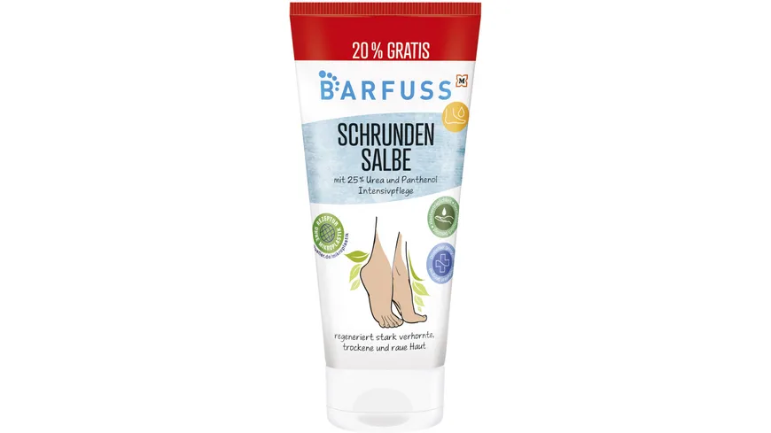 BARFUSS Schrundensalbe Urea Panthenol Keratin 60 ml
