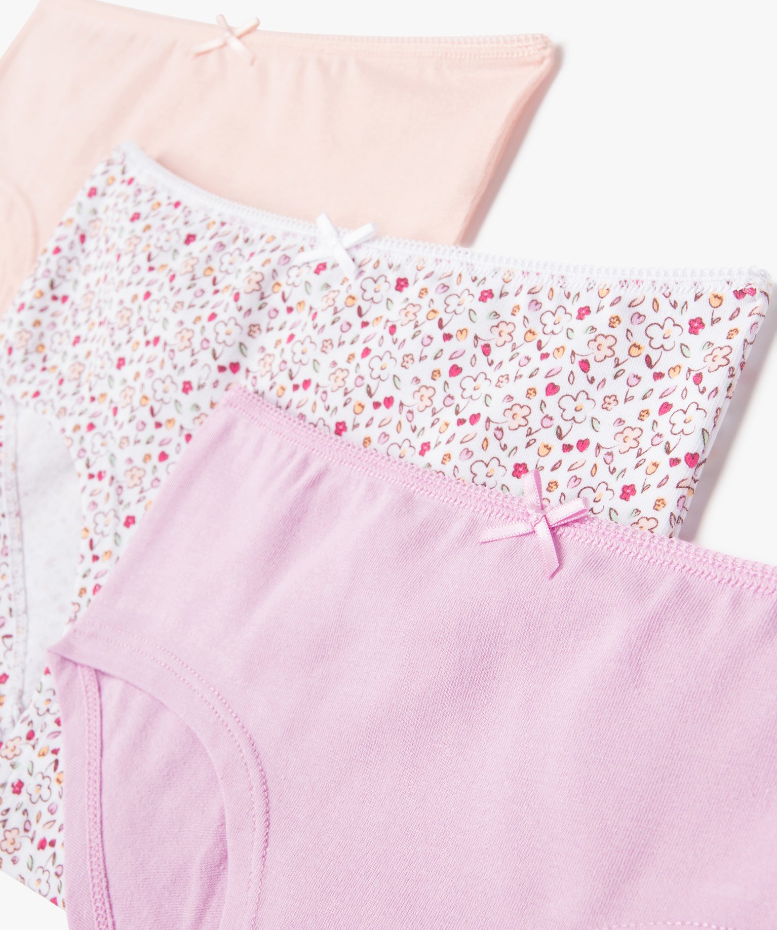 Shorties assorties en coton biologique extensible fille (lot... multicolore | GEMO