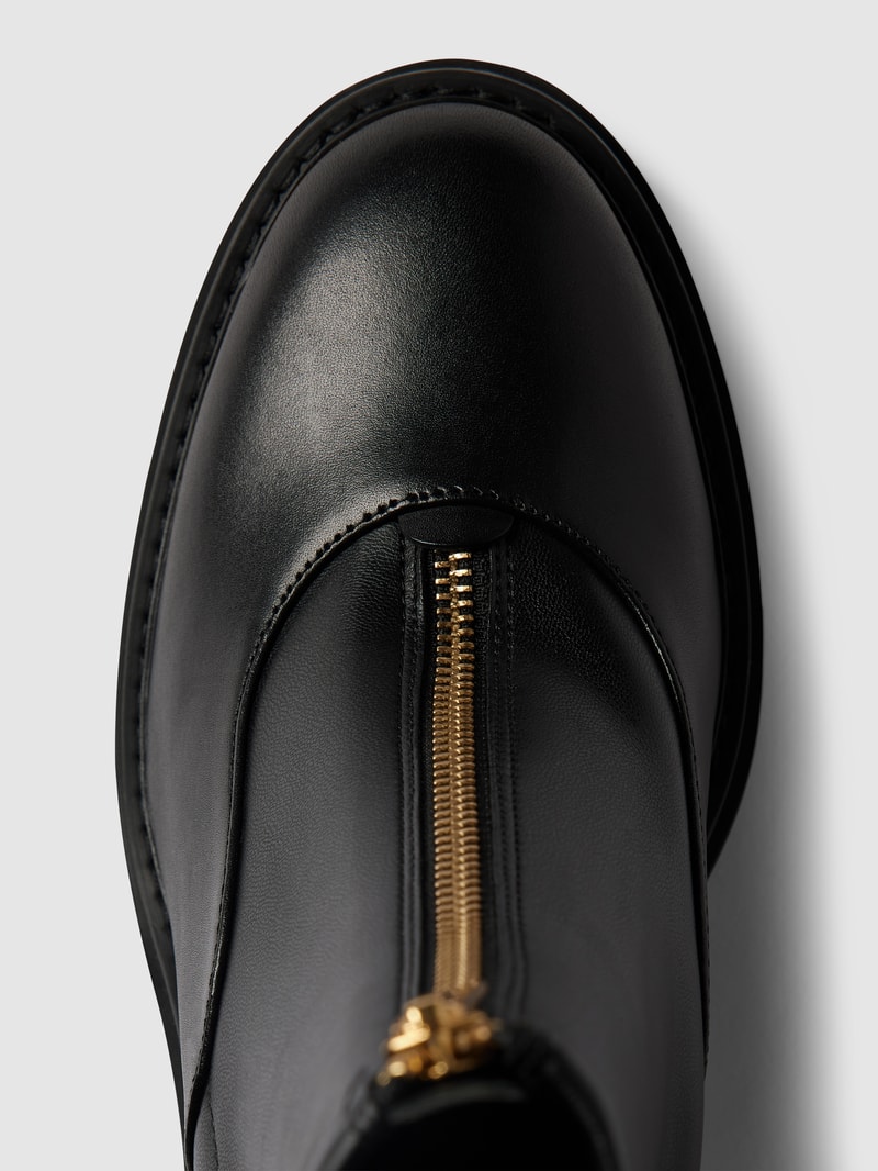 Stiefeletten in Leder-Optik Modell 'Cyrus' in schwarz