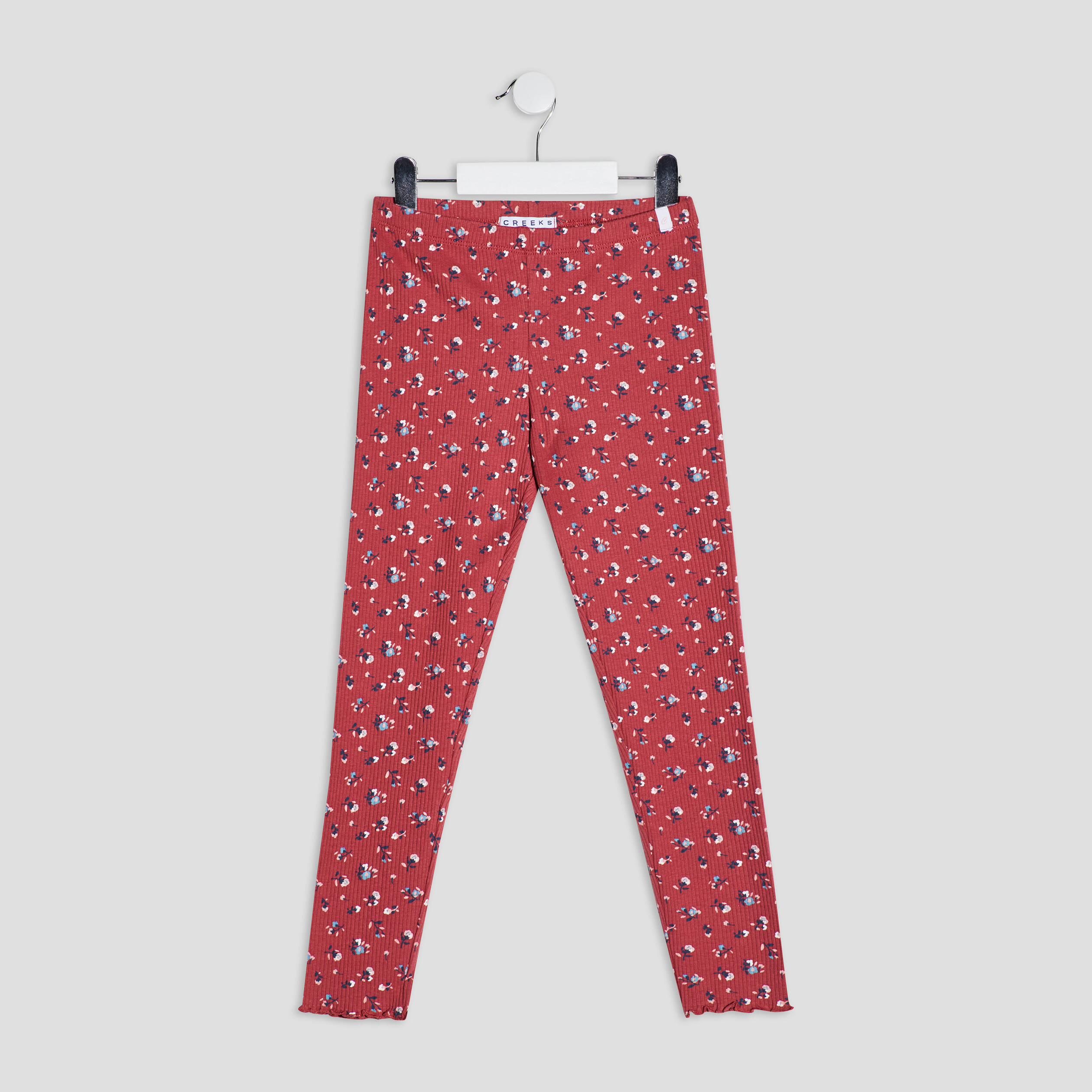 Leggings côtelé Creeks rose famboise fille | La Halle
