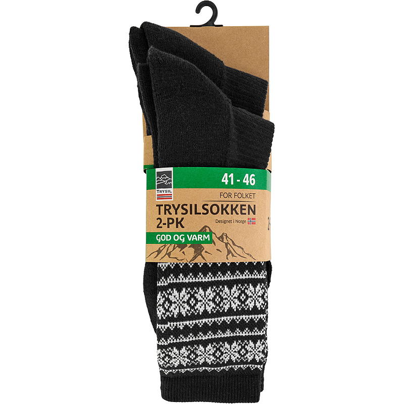 Trysil Trysilsokk 2-pk str 41-46 God og Varm