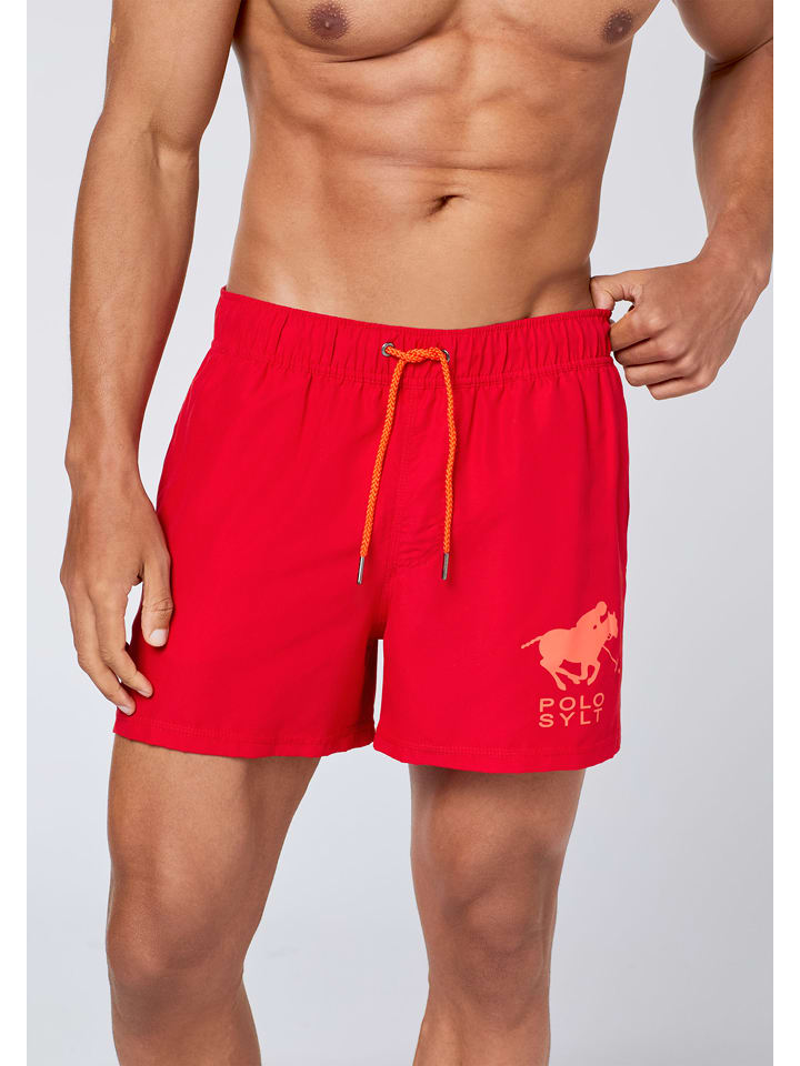 Polo Sylt Badeshorts in Rot günstig kaufen