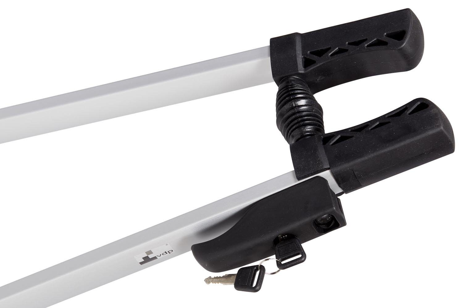VDP Dachträger (2x abschließbarer Fahrradträger aus Aluminium), 2x VDP Fahrradträger ALU Premium Fahrradhalter Fahrrad Dachträger abschließbar