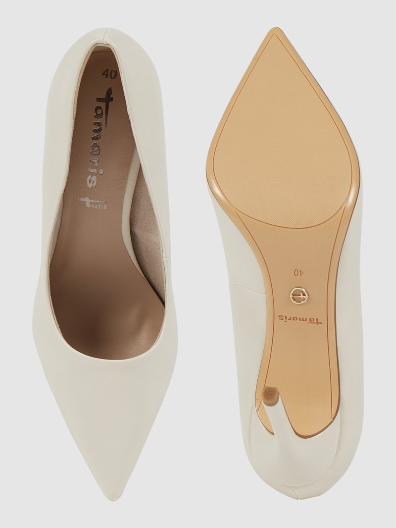 Pumps in Leder-Optik  in offwhite