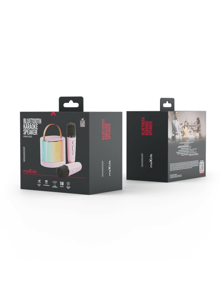 COFI 1453 MaXlife Bluetooth Karaoke-Lautsprecher in Pink 1500 mAh in Schwarz günstig kaufen onesize