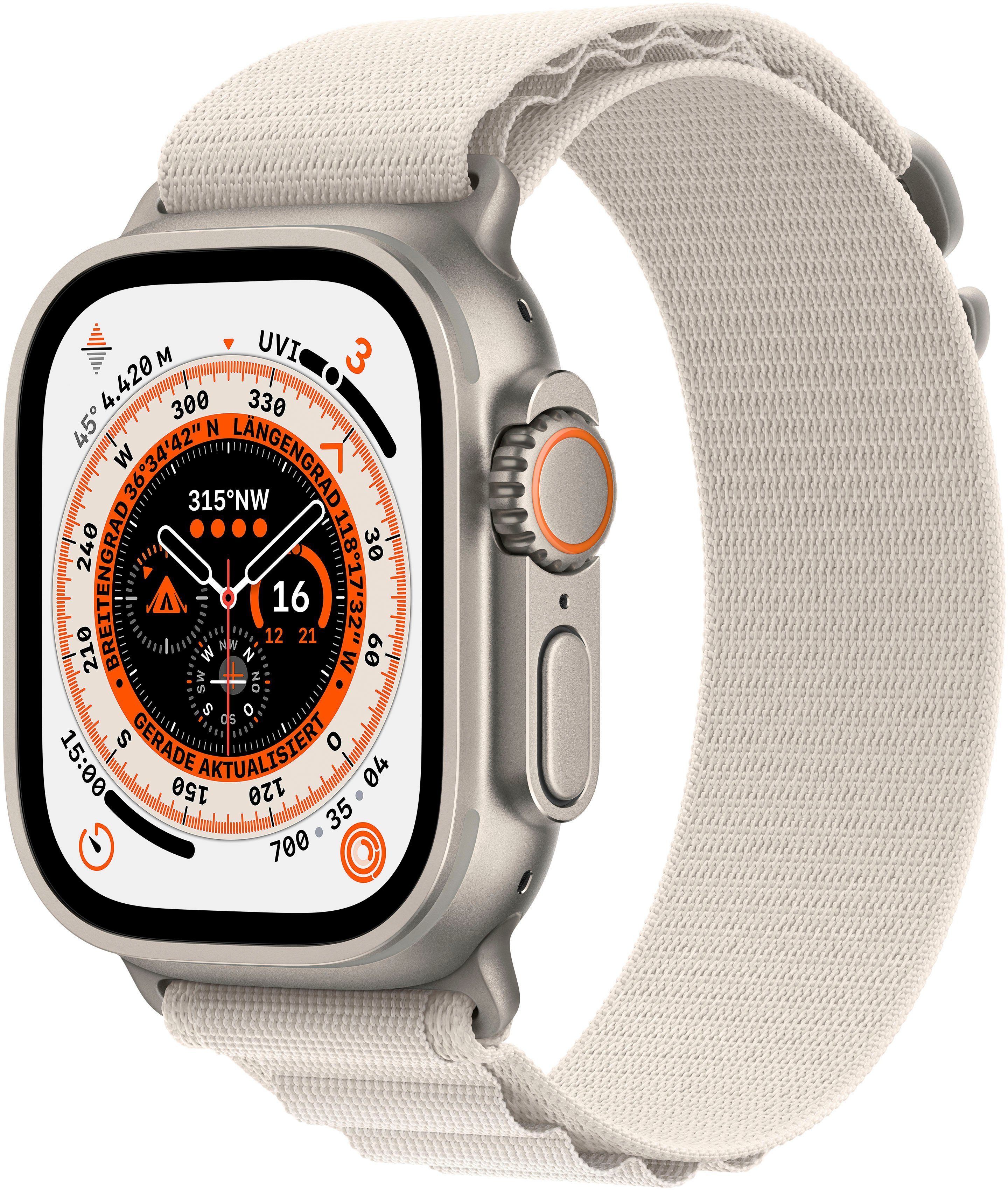 Apple Watch Ultra GPS + Cellular 49mm Alpine Medium Watch, Gemacht für extreme Anforderungen