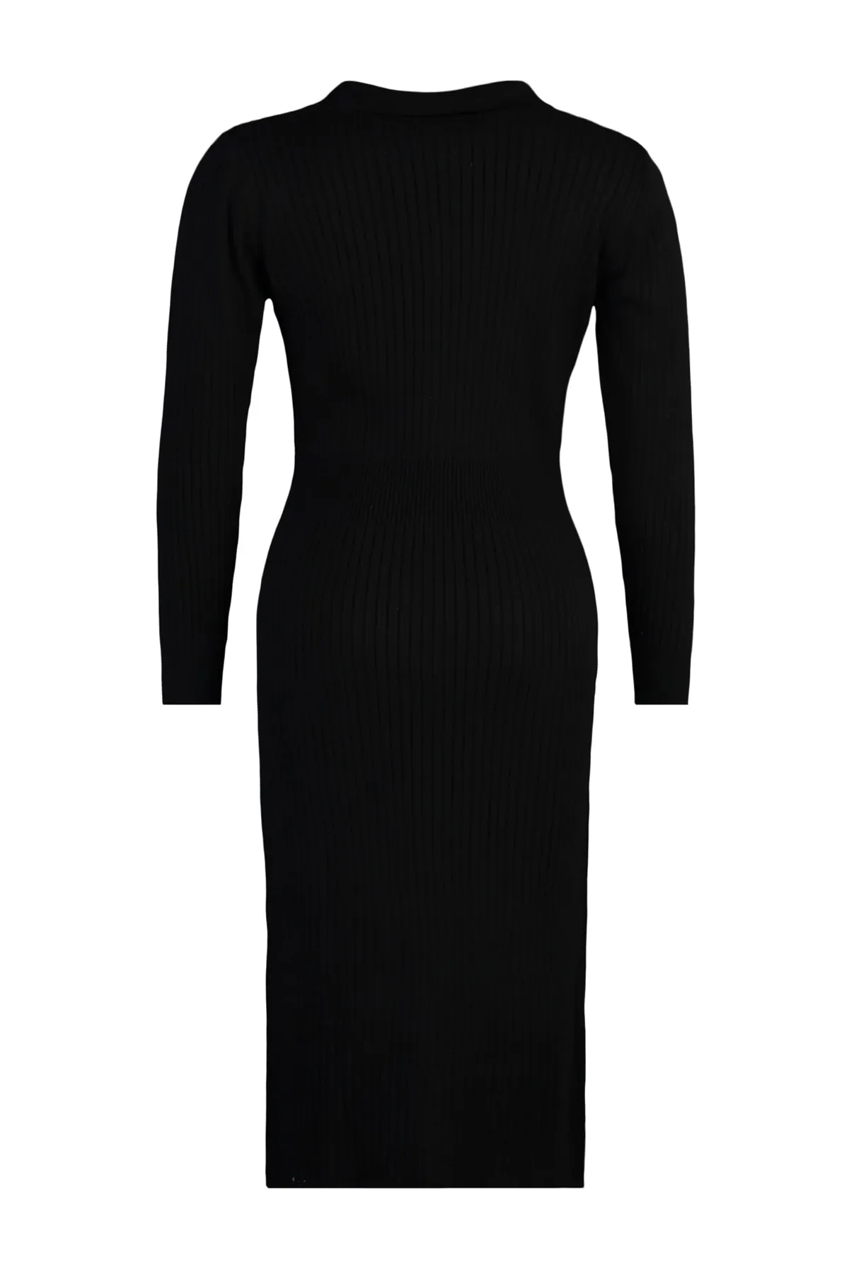 Trendyol Curve  Schwarzes Strickkleid mit Rollkragen