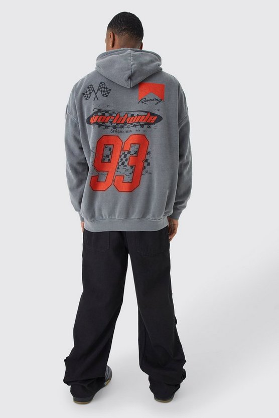 Oversize Moto-Hoodie