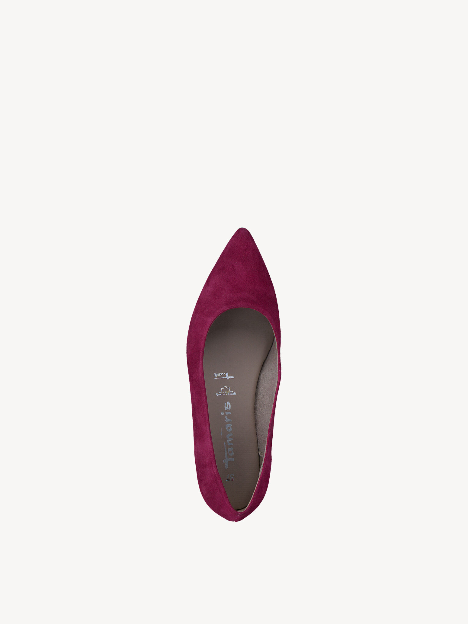 Ballerine en cuir - rose fuchsia
