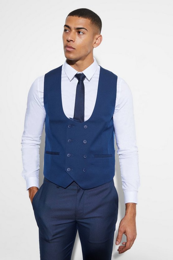 Zweireihige Slim-Fit Weste