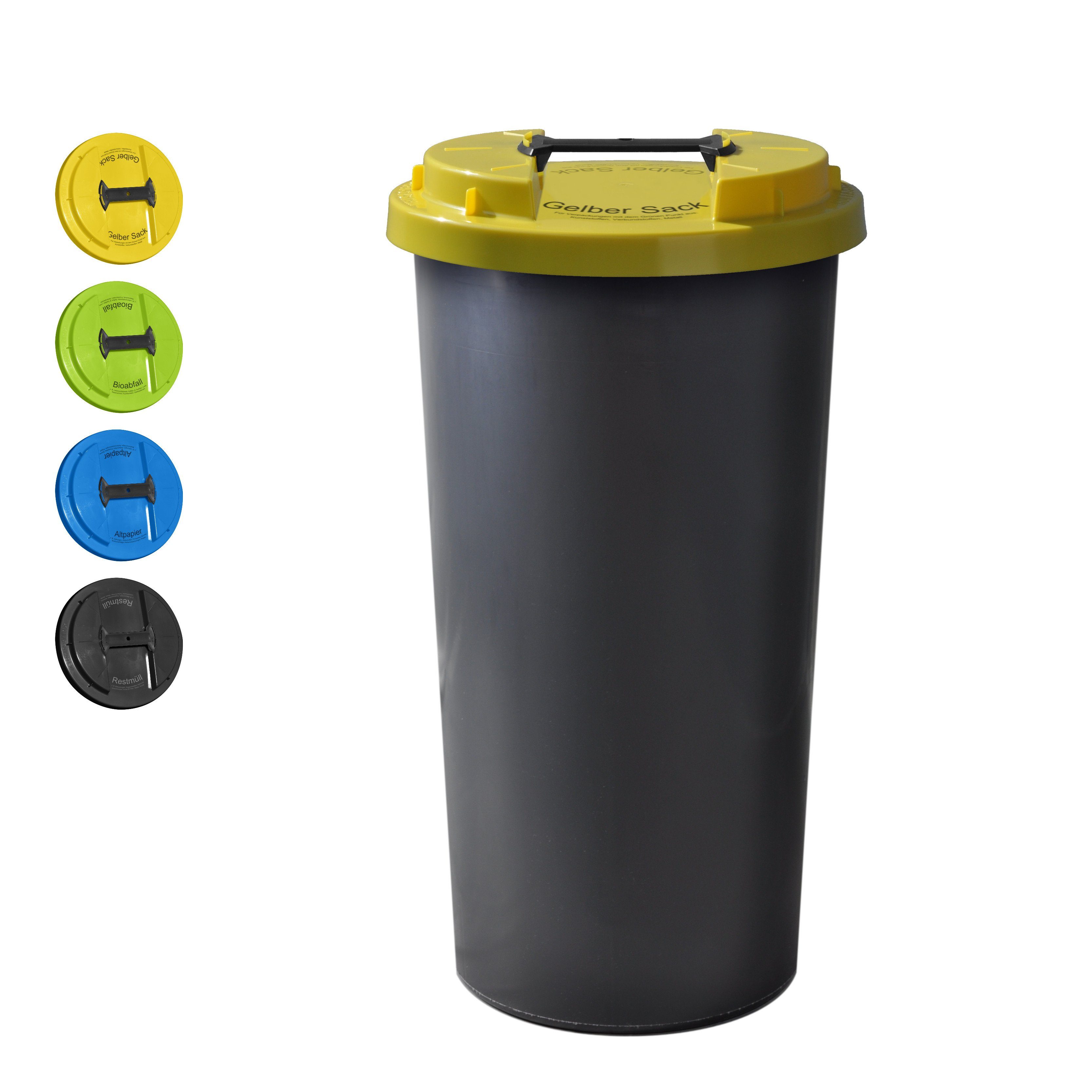 KUEFA Müllsackständer KUEFA BSC LA 60l Mülleimer / Müllsackständer mit Laserbeschriftung, Motive: Gelber Sack, Restmüll, Altpapier, Bioabfall
