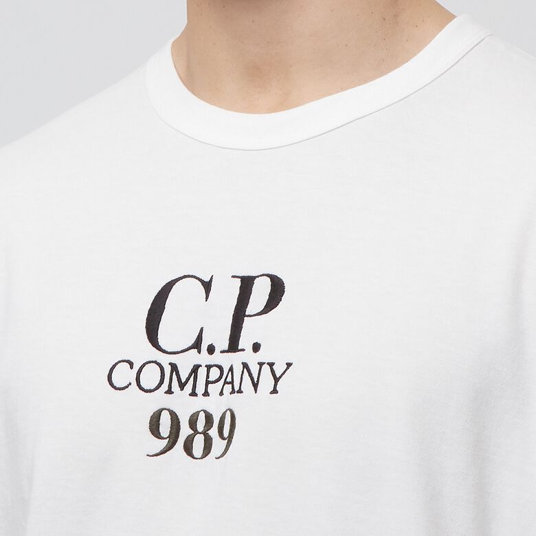 C. P. Company 20/1 Jersey Boxy Logo T-Shirt gauze white
