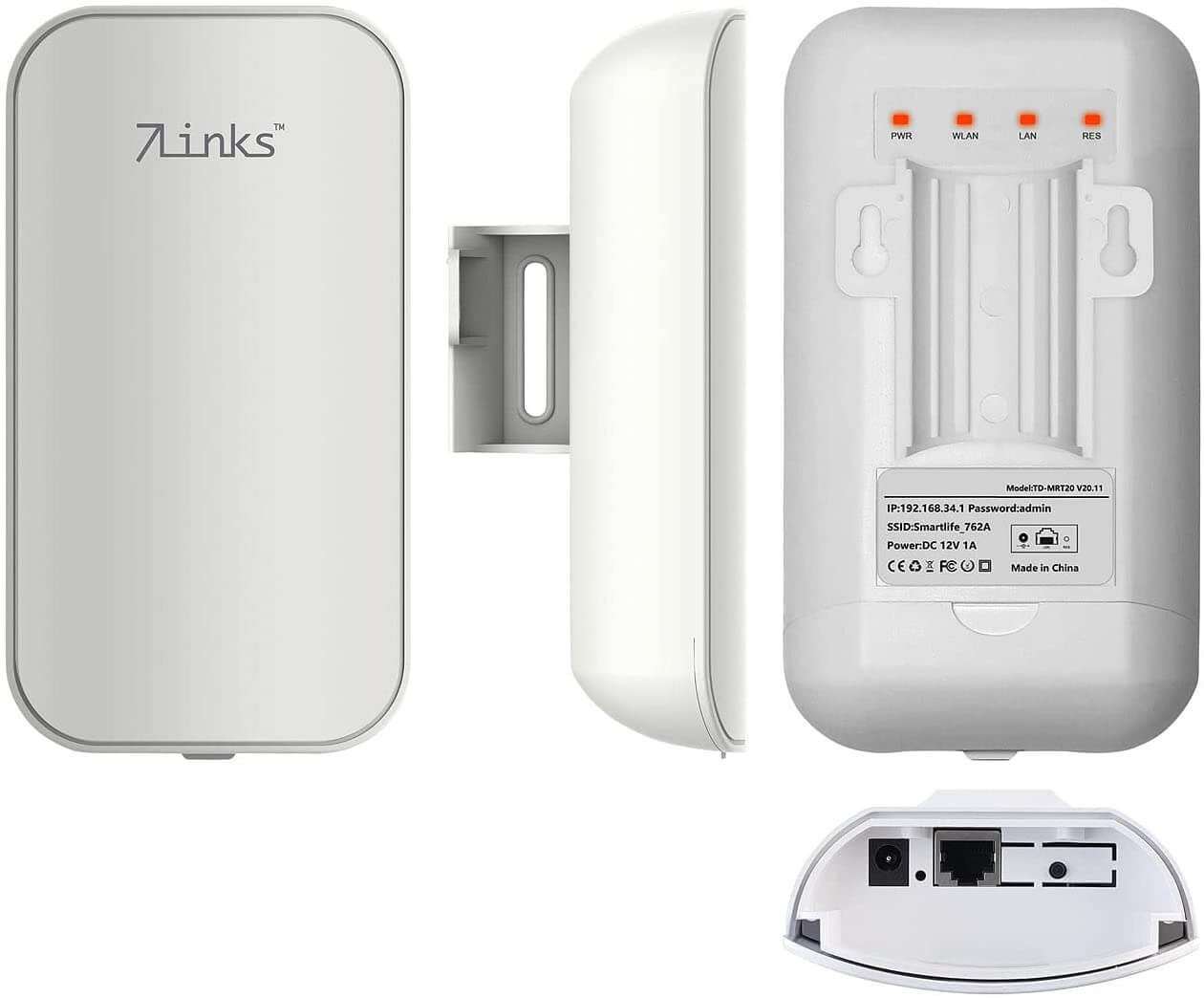 7Links WLR-1230 WLAN-Repeater Outdoor Garten Empfang Verstärker Smart-Life-System ELESION App