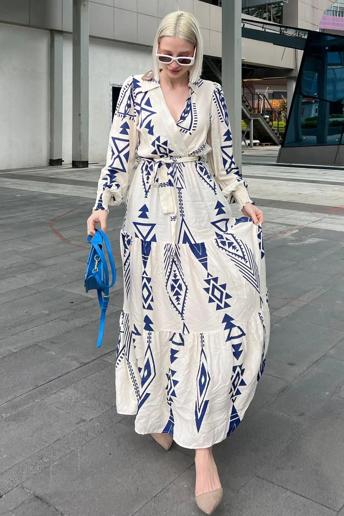 Madmext  Kleid - Weiß - A-Linie