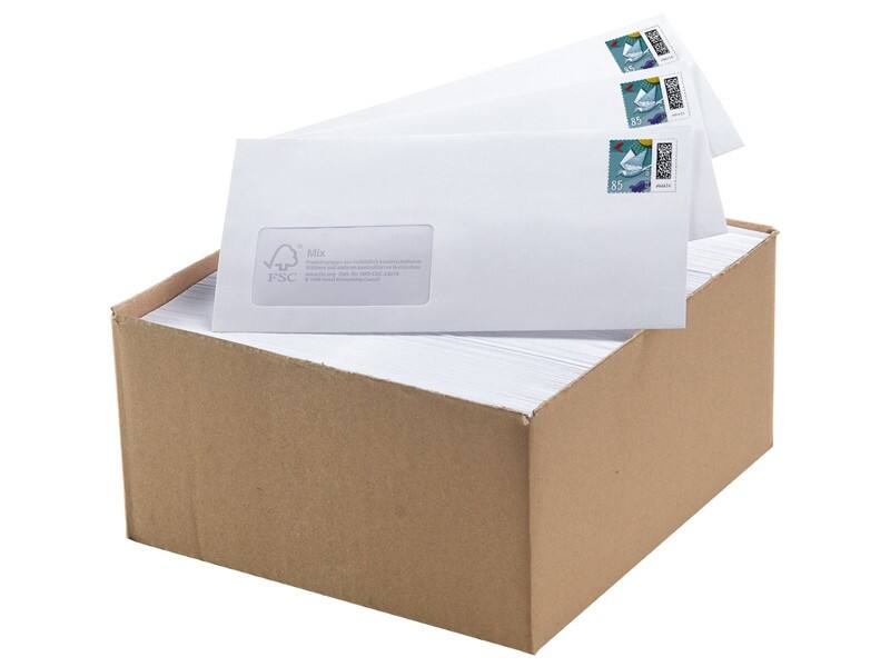 Deutsche Post Plusbrief Brieftaube 0.85€ DL Mit Fenster Abziehstreifen 250 Stück