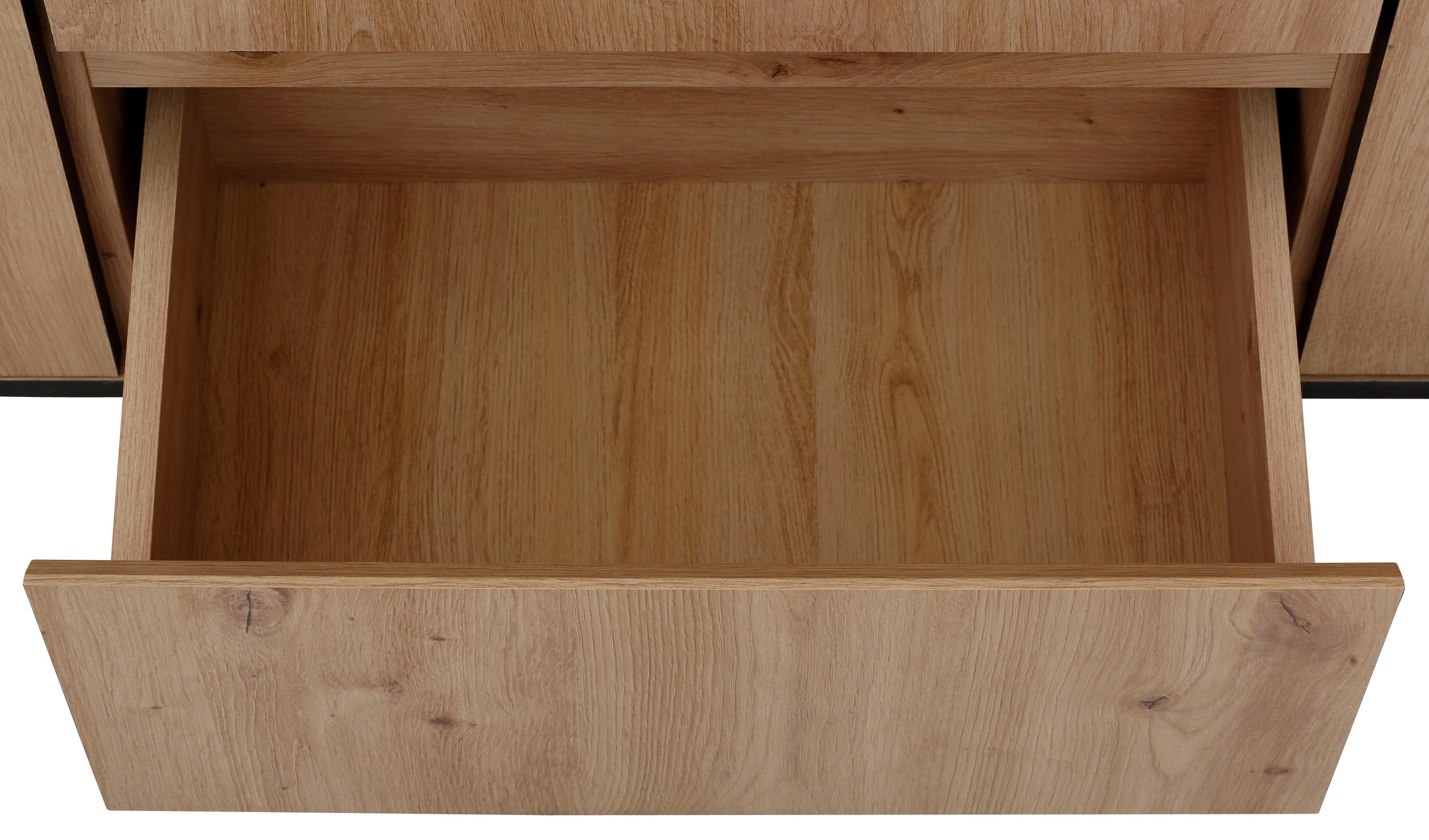 HELA Sideboard Ariana, mit angeschrägten Griffmulden, Breite 160 cm