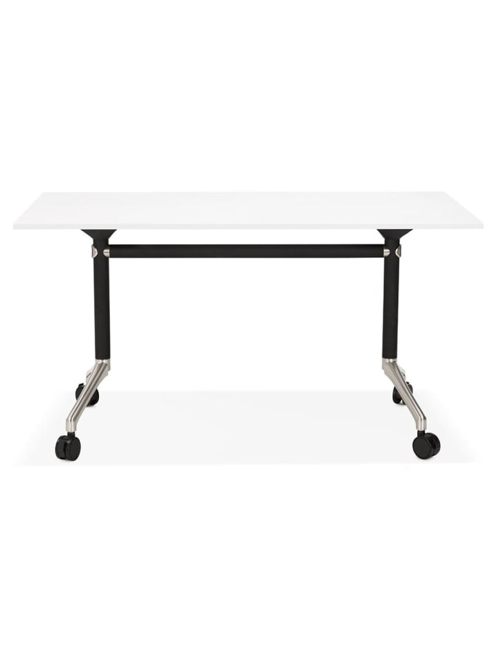 KADIMA DESIGN Schreibtisch faltbar 140x70 cm platzsparend, kleine Räume in Weiß günstig kaufen