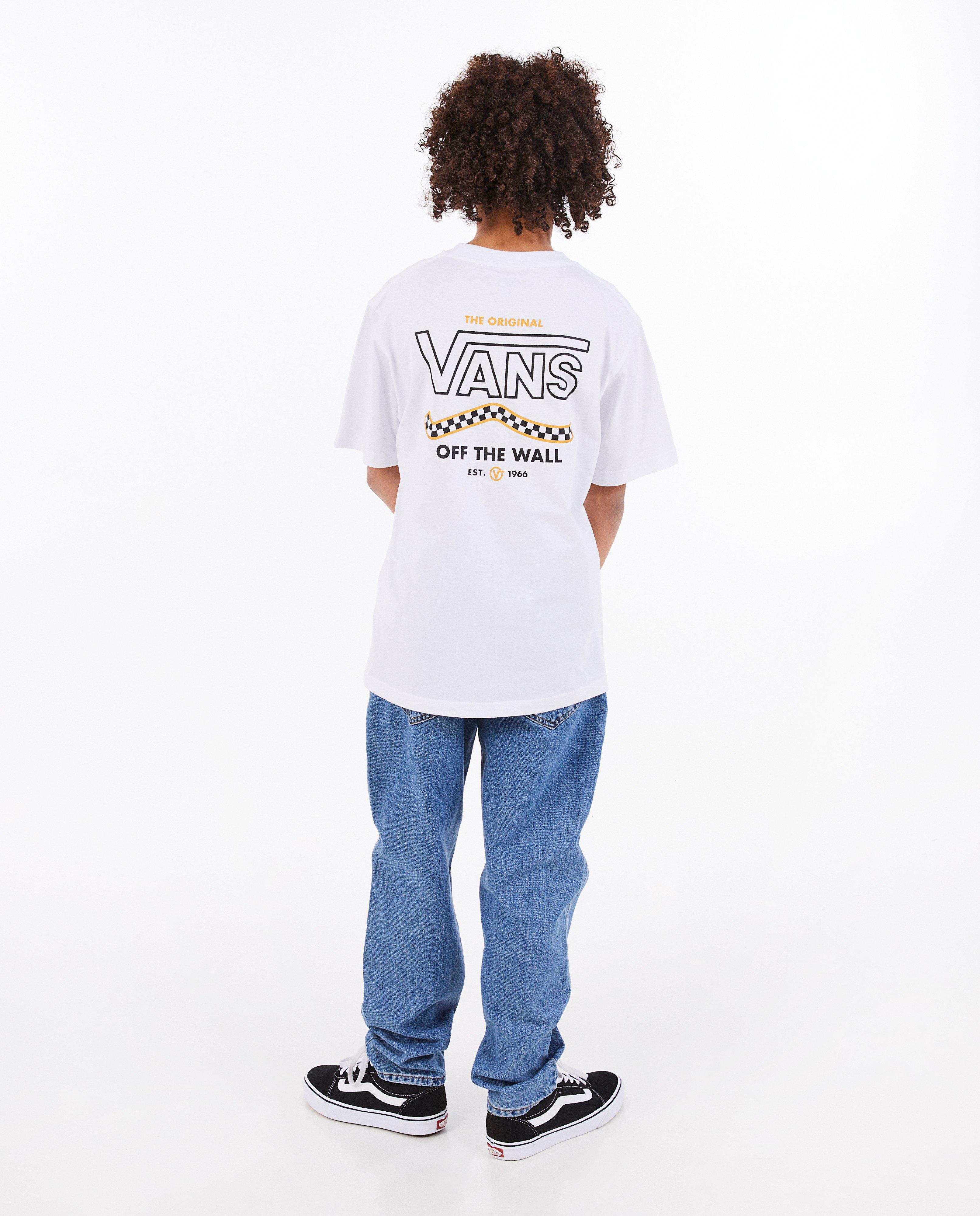 Tricou Vans alb cu imprimeu alb