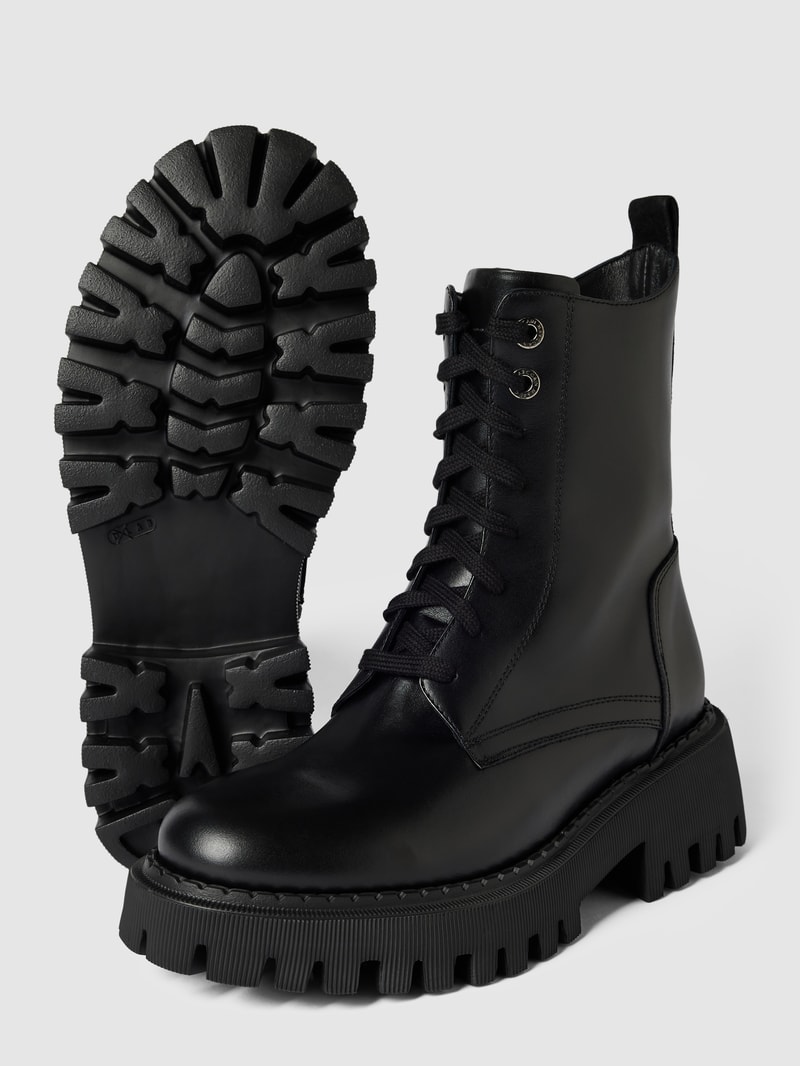 Boots aus Leder in schwarz