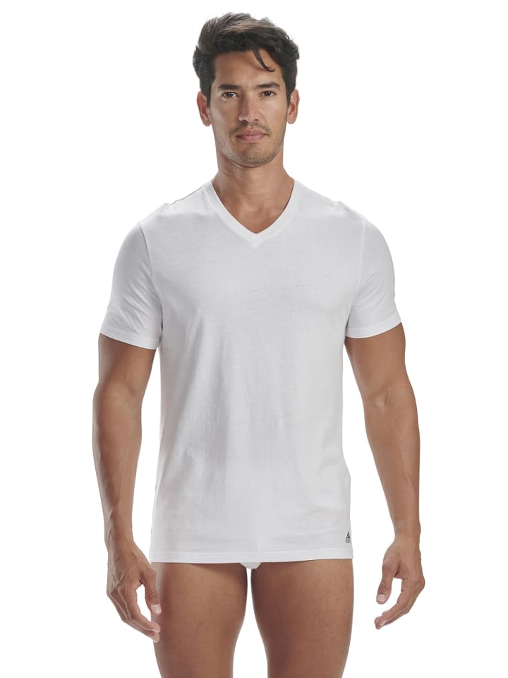 adidas T-Shirt V-NECK in Weiß günstig kaufen