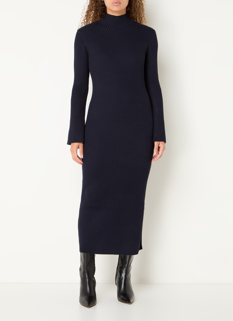Vestido midi acanalado Lolly de French Connection con cuello alto
