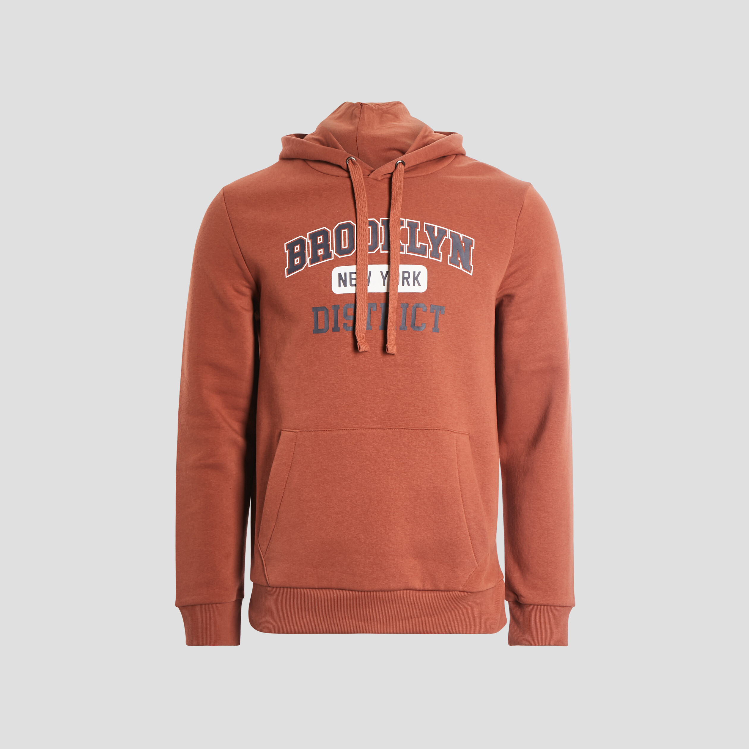 Sweat à capuche hoodie terracotta homme | La Halle