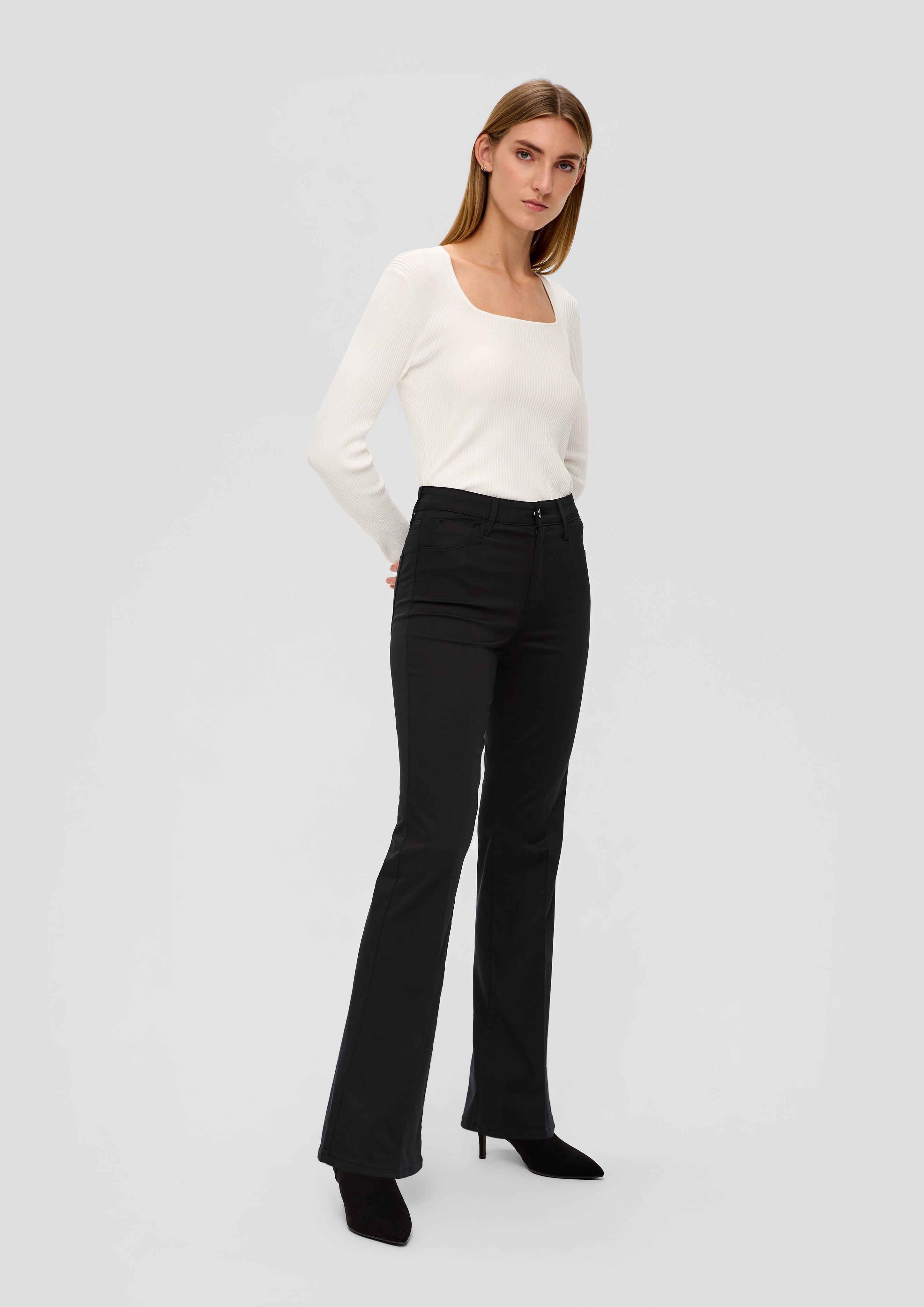 Regular: Satinhose mit Flared Leg  2138418-9999