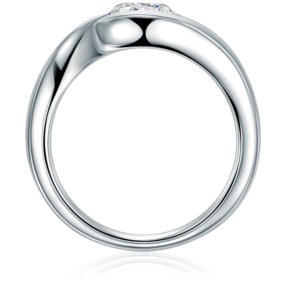 Trilani Bague en argent Argent sterling Oxyde de zirconium (CZ) en Argent Bague