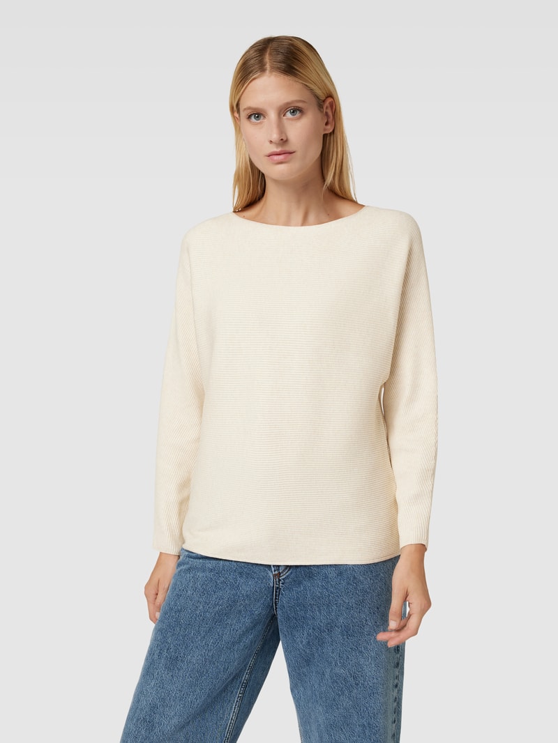Strickpullover mit U-Boot-Ausschnitt Modell 'Otto' in camel
