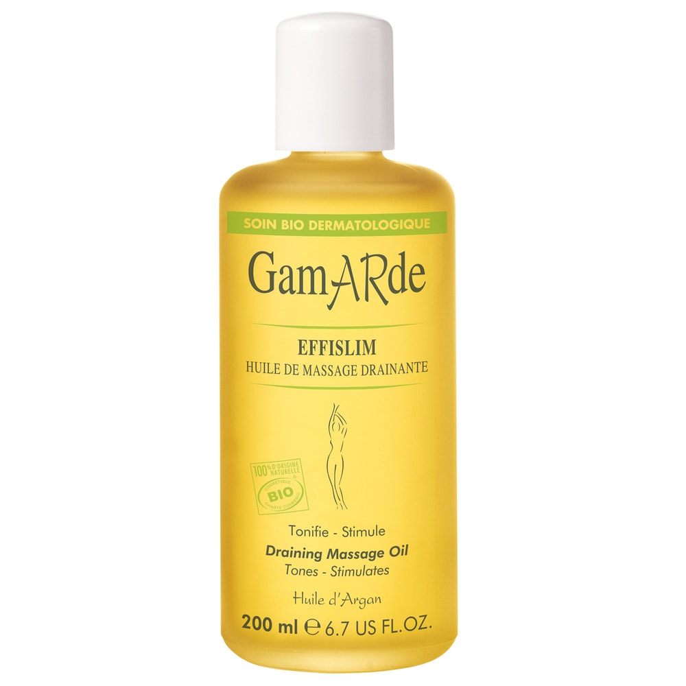 gamarde HUILE DE MASSAGE DRAINANTE Flacon 200 ml Huile tonifiante & drainante
