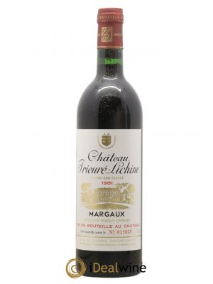 Château Prieuré Lichine 4ème Grand Cru Classé  1981 - Lot de 1 Bouteille