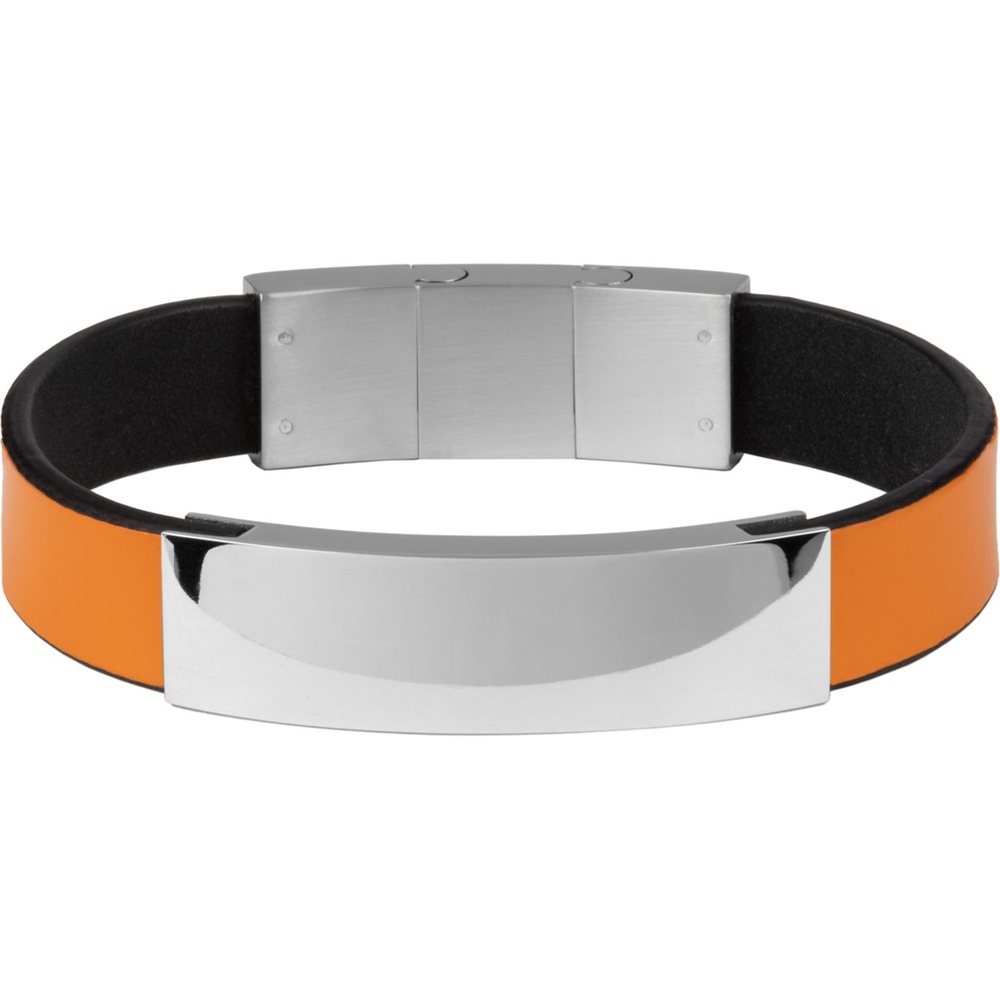 Jacques Lemans Bracelet Cuir, Acier inoxydable Bracelet