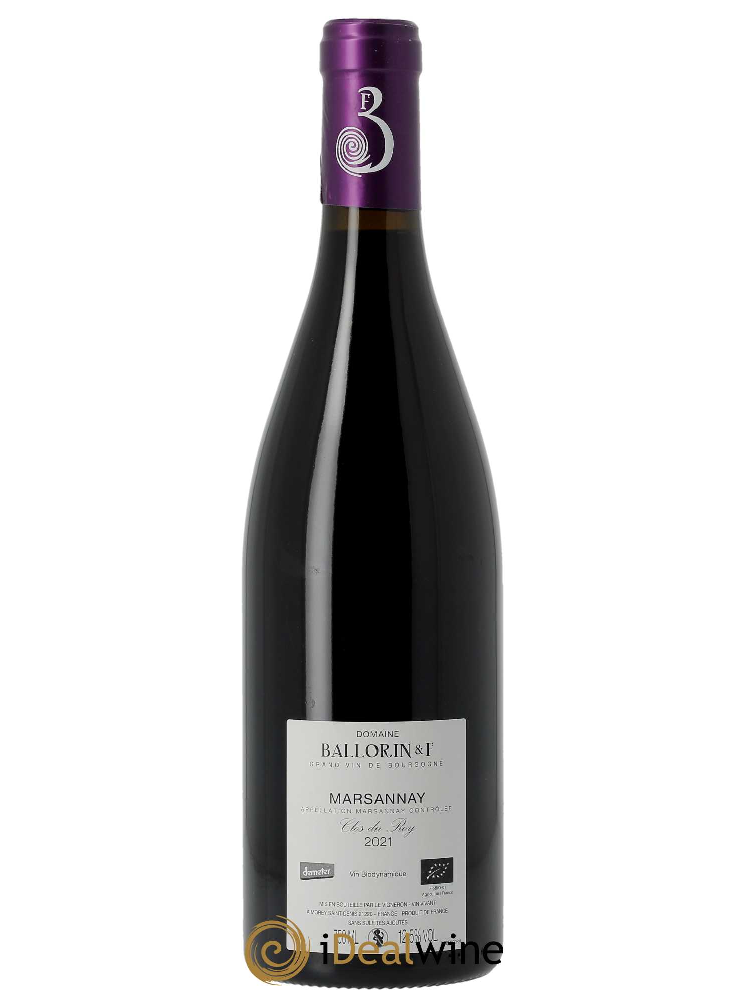 Marsannay Clos du Roy Ballorin & F(Domaine)  2021 - Lot de 1 Bouteille