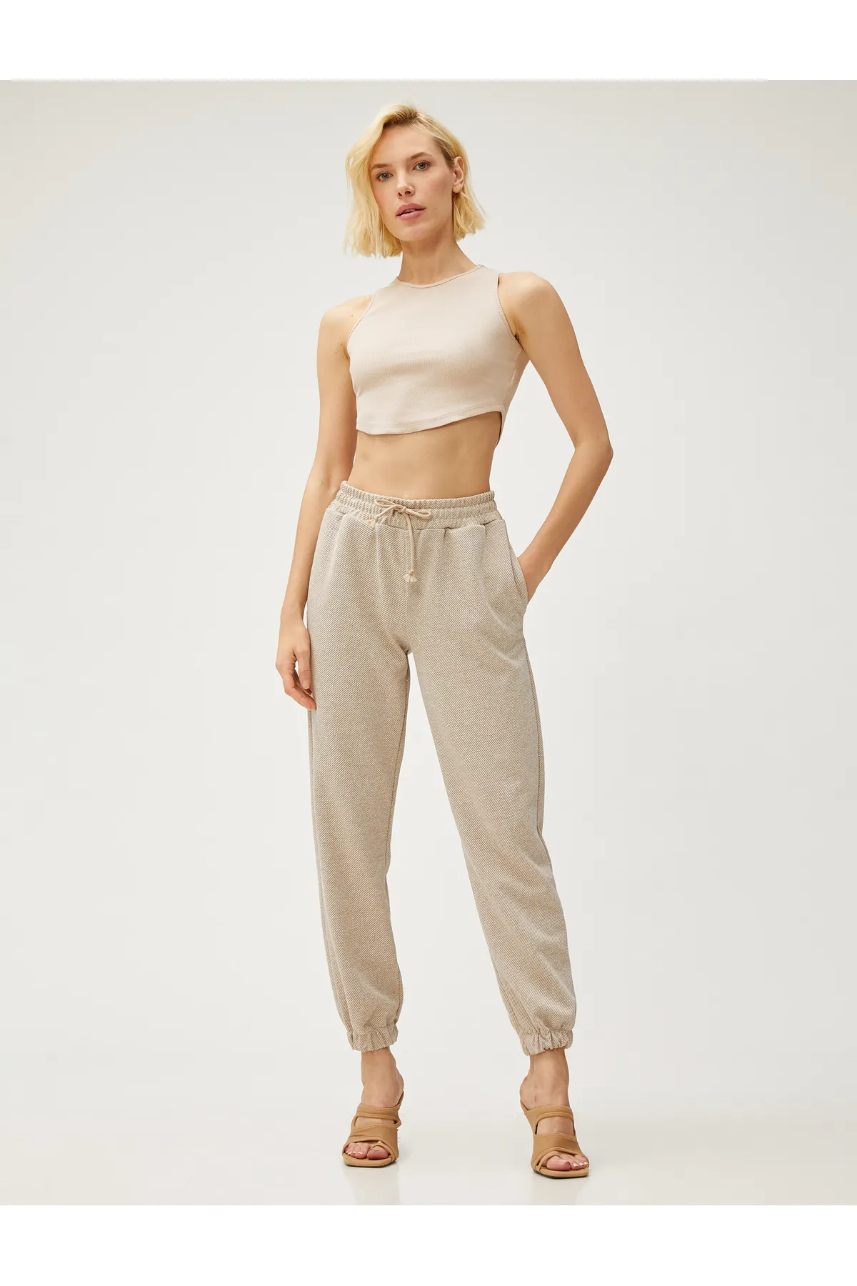 Koton  Jogger-Jogginghose mit Bindetasche an der Taille
