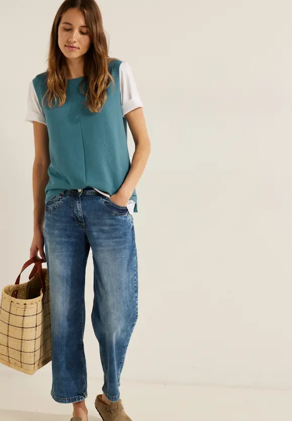 CECIL Pullunder mit Strickdetails